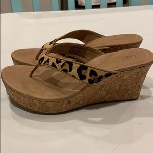 UGG leopard wedges never worn size 8